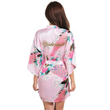 Pink Flower Bridesmaid Kimono
