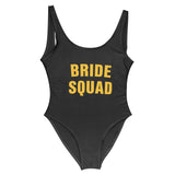 BRIDE SQUAD Golden Letter Swimsuit
