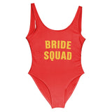 BRIDE SQUAD Golden Letter Swimsuit
