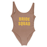 BRIDE SQUAD Golden Letter Swimsuit
