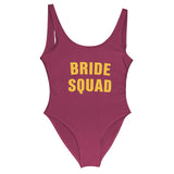 BRIDE SQUAD Golden Letter Swimsuit