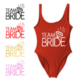 BRIDE Letter Print Swimsuit