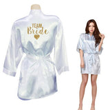 Bride Team Heart Golden Glitter Print Robes