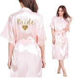 Bride Heart Golden Glitter Print Kimono