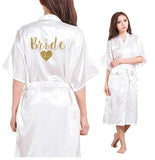 Bride Heart Golden Glitter Print Kimono