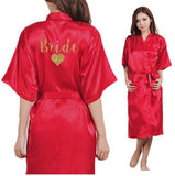 Bride Heart Golden Glitter Print Kimono