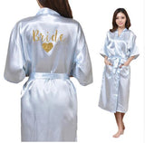 Bride Heart Golden Glitter Print Kimono