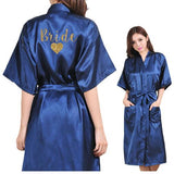 Bride Heart Golden Glitter Print Kimono