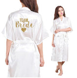 Bride Heart Golden Glitter Print Kimono