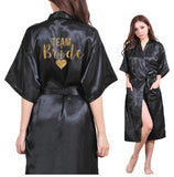 Bride Heart Golden Glitter Print Kimono