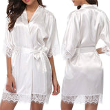 Short Satin Bride Robe