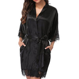 Short Satin Bride Robe