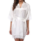 Short Satin Bride Robe