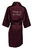 Glitter Print Mother Of The Bride Satin Bridal Robe