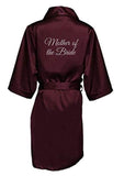 Glitter Print Mother Of The Bride Satin Bridal Robe