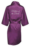 Glitter Print Mother Of The Bride Satin Bridal Robe