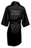 Glitter Print Mother Of The Bride Satin Bridal Robe