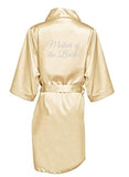 Glitter Print Mother Of The Bride Satin Bridal Robe