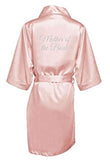 Glitter Print Mother Of The Bride Satin Bridal Robe