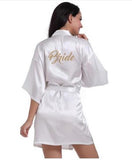 Navy Blue Robe Gold Writing Bridal