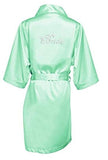 Satin Faux Silk Wedding Bride Robe