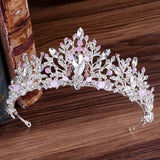 Baroque Luxury Beads Heart Bridal Tiara Crown