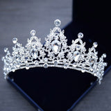 Luxury Silver Rhinestone Baroque Bridal Crown