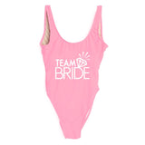 Diamond TEAM BRIDE Letter Swimsuit