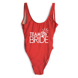 Diamond TEAM BRIDE Letter Swimsuit