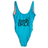 Diamond TEAM BRIDE Letter Swimsuit