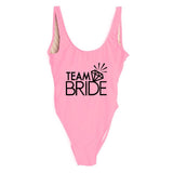 Diamond TEAM BRIDE Letter Swimsuit