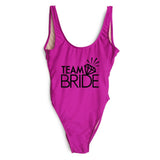 Diamond TEAM BRIDE Letter Swimsuit