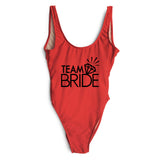 Diamond TEAM BRIDE Letter Swimsuit