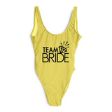 Diamond TEAM BRIDE Letter Swimsuit