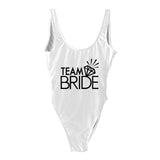 Diamond TEAM BRIDE Letter Swimsuit