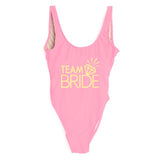 Diamond TEAM BRIDE Letter Swimsuit