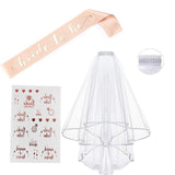 5pcs set Rose Gold  Bride Set