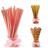 25Pcs Paper Drinking Straws