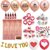 Wedding Decoration Rose Gold Mr Mrs Heart Balloons
