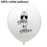Wedding Decoration Rose Gold Mr Mrs Heart Balloons