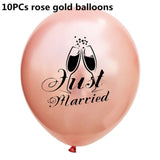Wedding Decoration Rose Gold Mr Mrs Heart Balloons